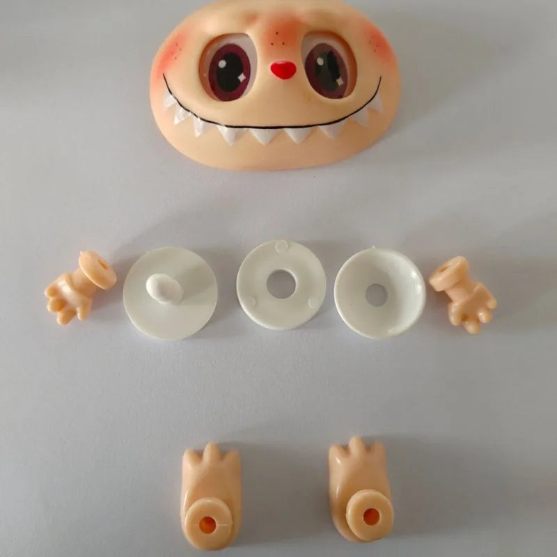 Labubu Doll Parts DIY Kit PVC Face Changing Accessories Hands Feet Replacement Supplies for DIY Doll Makers