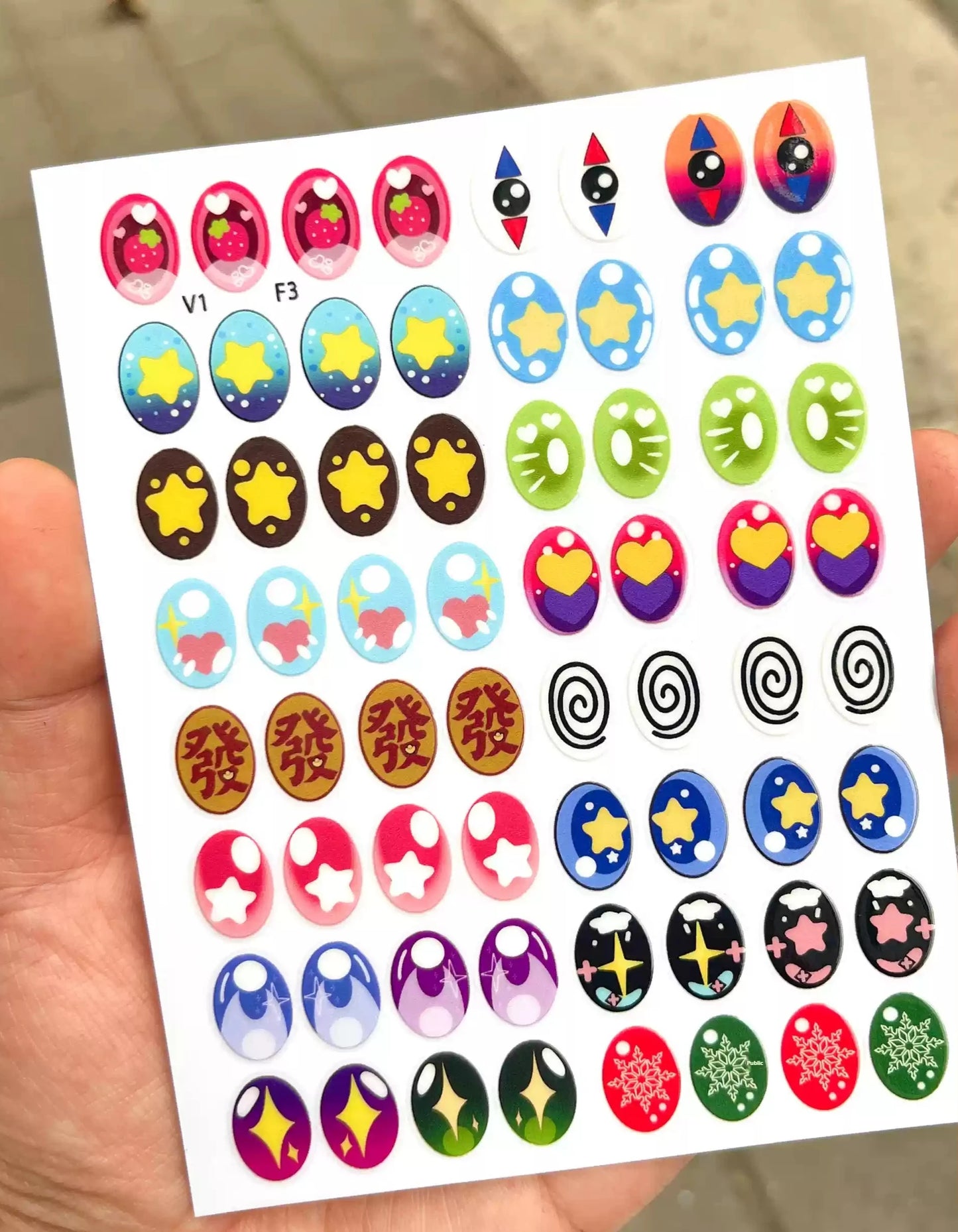 Eye Stickers Vinyl Contact Lenses