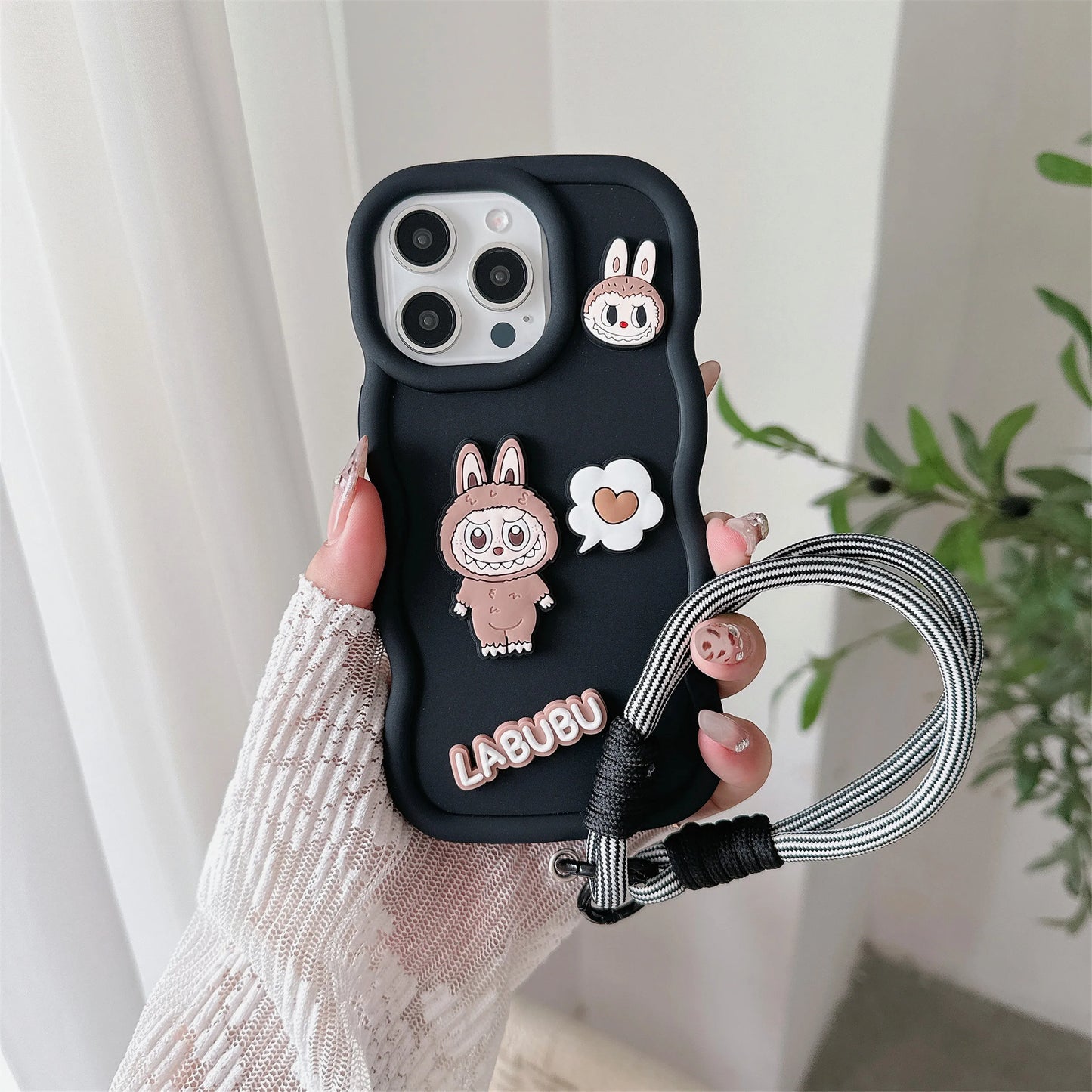 Wrist Strap Phone Case for IPhone 12 11 Pro Max XS X XR 7 8 Plus Silicone Soft Protective Cover