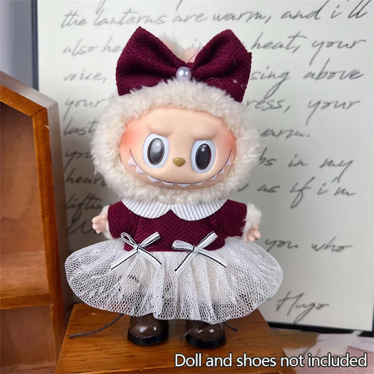 Caramel Knit Labubu Outfit | Collector’s Handmade Piece